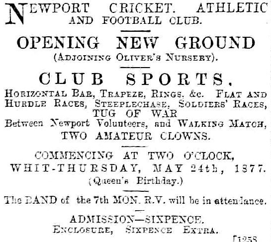 Newport - Athletic Grounds : Image credit Wiki Commons